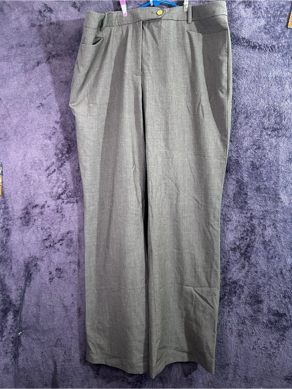 Calvin Klein Men's Charcoal Gray Dress Pants
